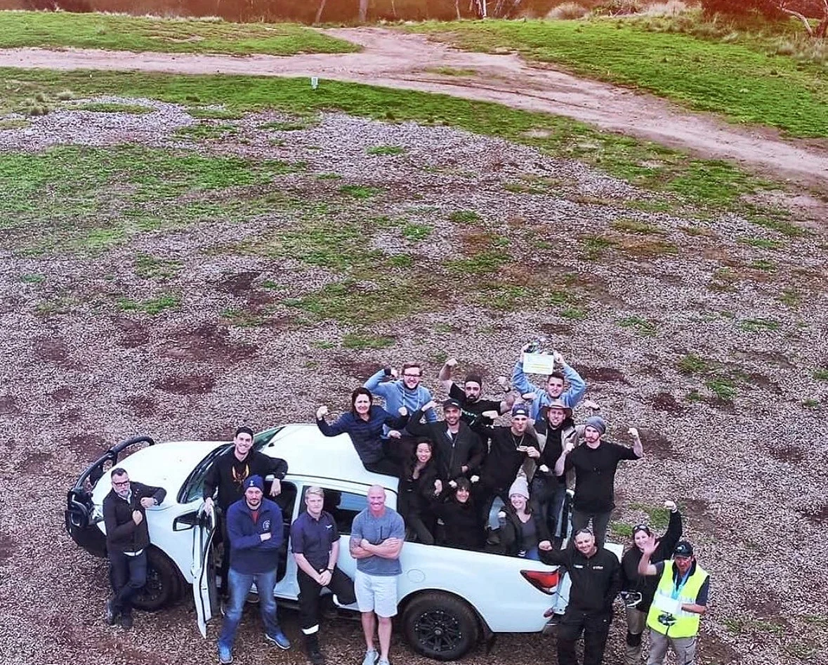 Production team on location